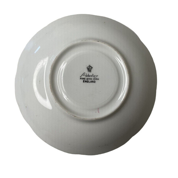 Adderley Yellow Cabbage Roses Fine Bone China Tea Cup And Saucer - Picture 6 of 8